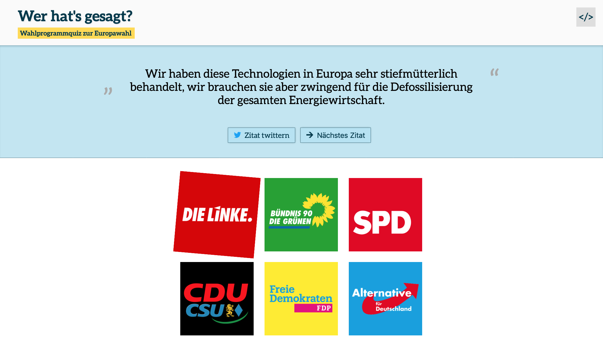 Wahlprogramm-Quiz